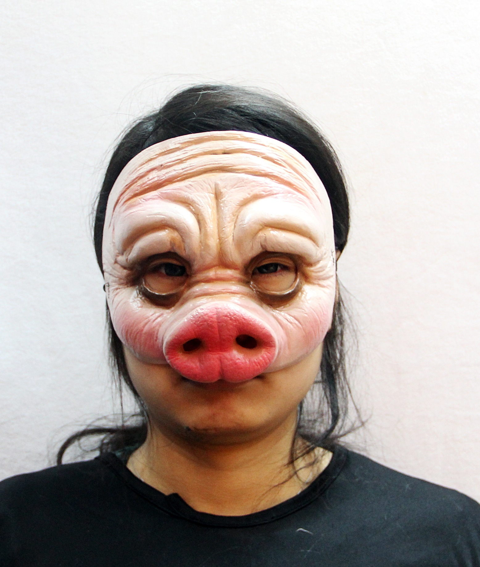 环保pvc面具定做 卡通猪头面具 半脸吸塑面具 万圣鬼节面具