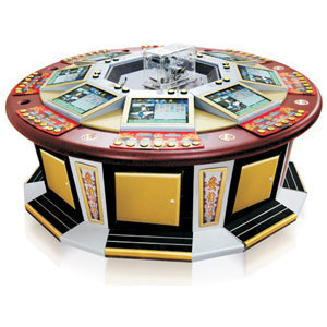 游戏机厂家直销 五星宏辉 8人圆盘单挑保单机 动漫电玩