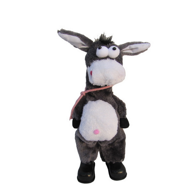 毛绒玩具热销电动摇头驴 创意儿童玩具批发厂家直销