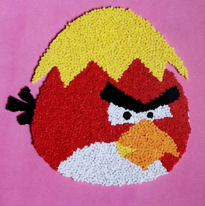 儿童手工制作粘贴画 eva泡沫颗粒贴画 益智玩具泡沫海绵贴纸