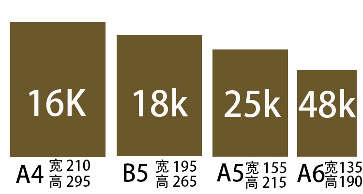 18k和a4大小比较图图片