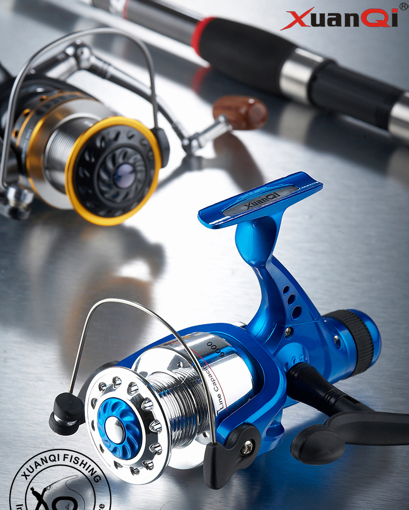 xuanqi轩琦 渔线轮塑料金属后卸力纺车轮远抛竿轮 渔具后刹cpr