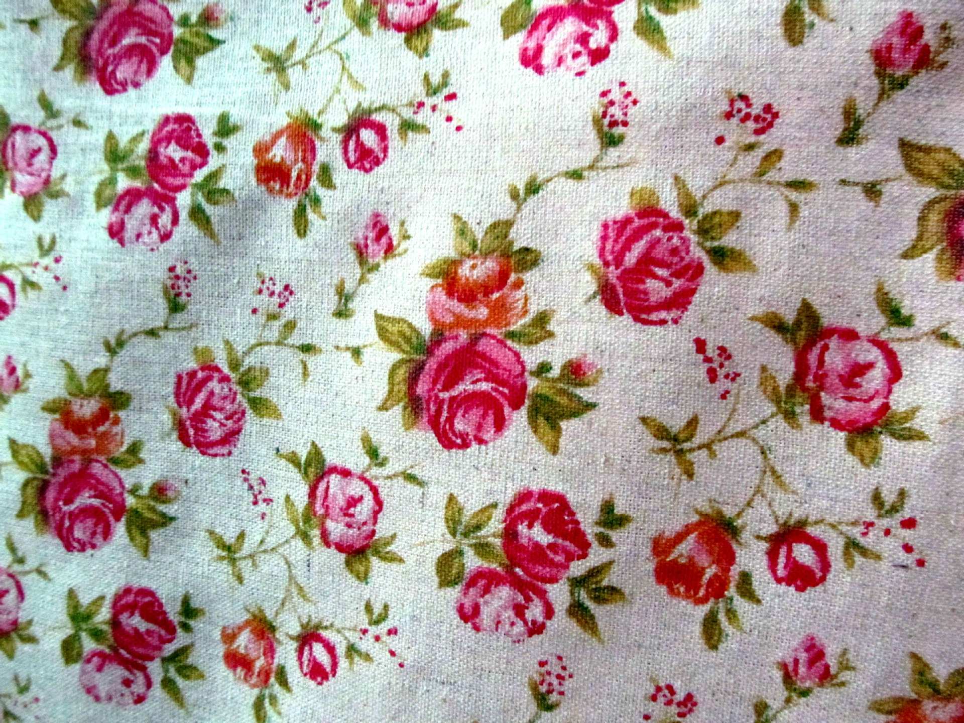 棉麻印花 亚麻印花布料 沙发布 靠垫 桌布面料 新款 田园风格