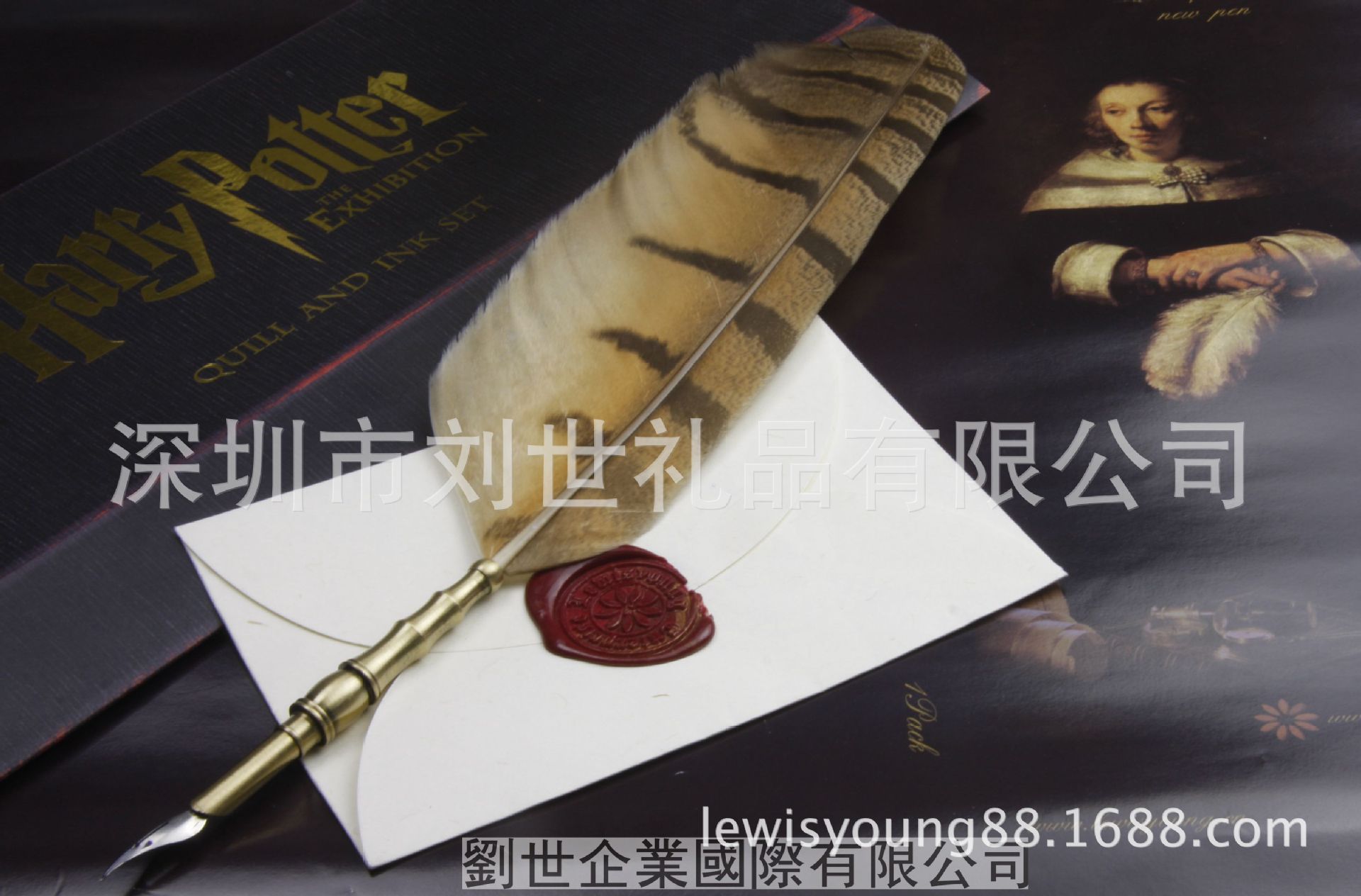 供应猫头鹰羽毛蘸水笔,复古羽毛笔,欧美签字笔,创意礼品笔