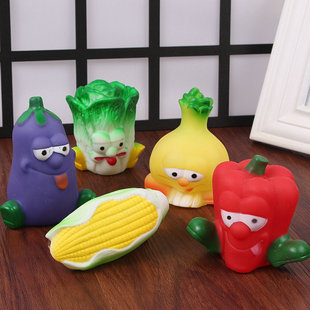 宠物用品 超级可爱仿真蔬菜发声玩具 狗玩具 塘胶玩具厂家直销