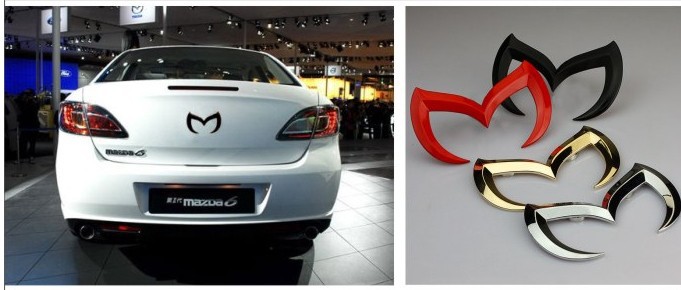 全金属马自达蝙蝠标 马自达后尾标 m2/m3/m6/m5 睿翼 改装车标