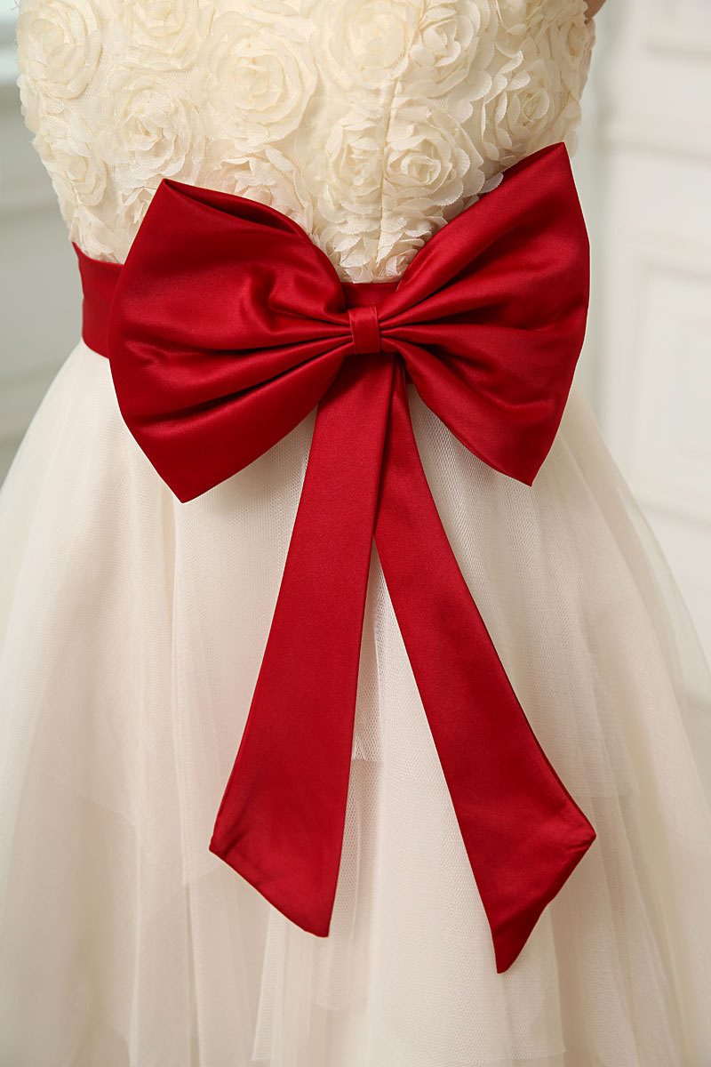 广东广州2015新娘结婚礼服 撞色蝴蝶结短款抹胸敬酒服伴娘晚宴礼服