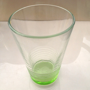 新品上市350毫升玻璃杯子 纯色透明经典圆柱形玻璃水杯厂家批发