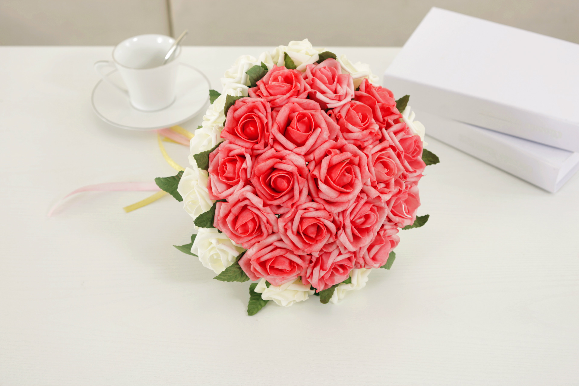 韩式婚礼新娘手捧花 仿真花球摄影道具婚房