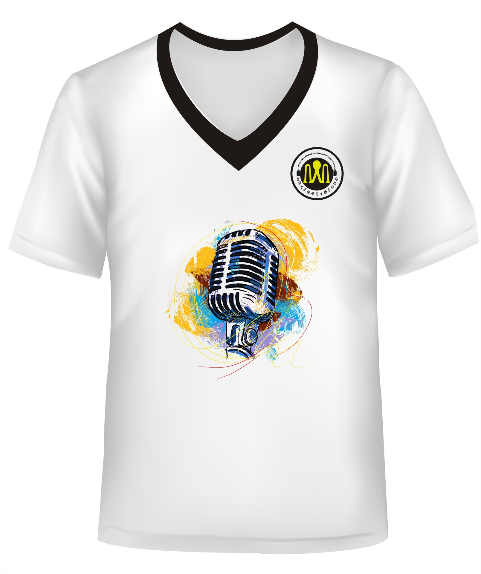 【低领短袖精品t恤8色供选女式束腰男式宽松活性染色不脱染可作情侣】