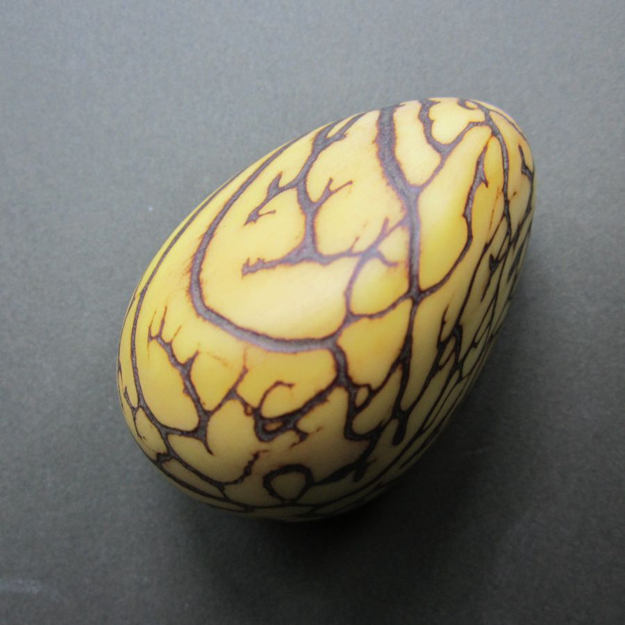 象牙果原籽打磨微黄花皮手把件抛光 厂家直销批发