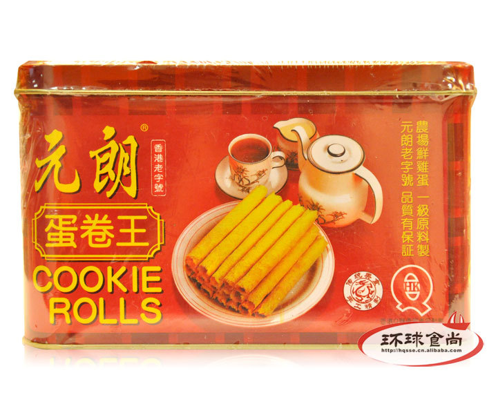 香港 元朗蛋卷王礼盒454g*12盒/箱 2个口味 进口食品批发