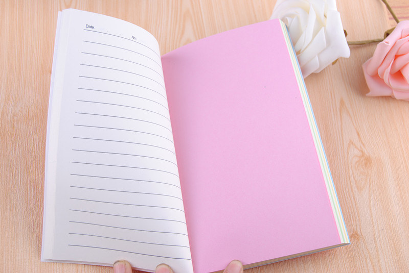 b150 韩版文具 彩色内页得力加厚笔记本 加厚记事本 本子批发