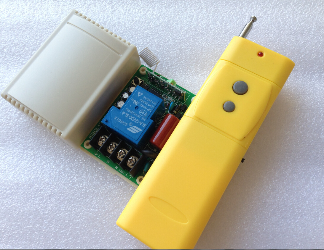 220伏学习型30a1路遥控开关 配带电源开关的大功率遥控器四键遥控