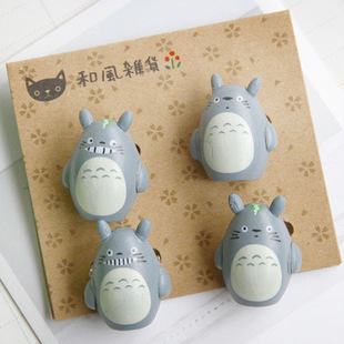 日本和风 立体头龙猫 冰箱贴 磁吸