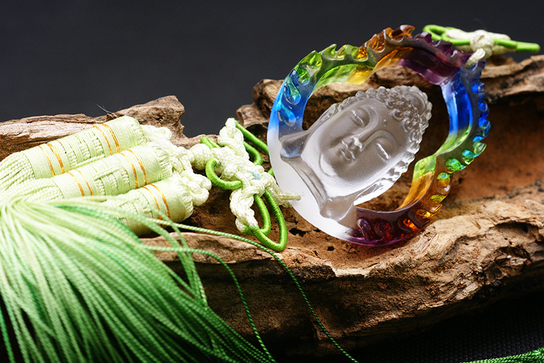 汽车挂件 古法琉璃 火焰观音 保平安 汽车内饰品 厂家批发