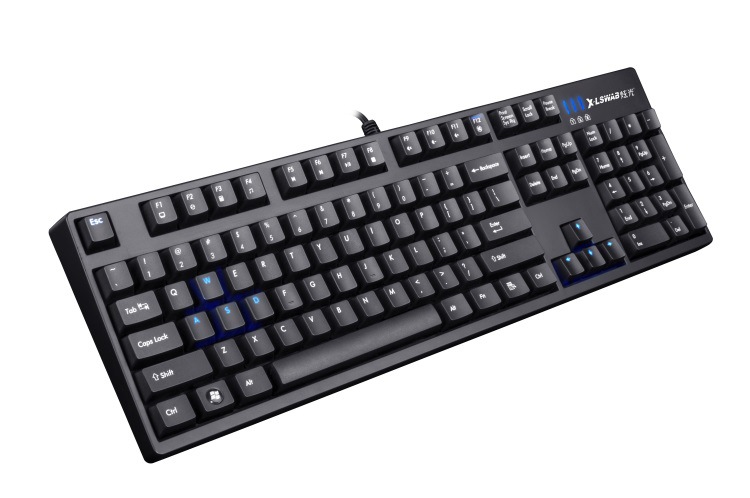 炫光s888机械键盘 104键 游戏键盘 电脑键盘 全键樱桃黑轴