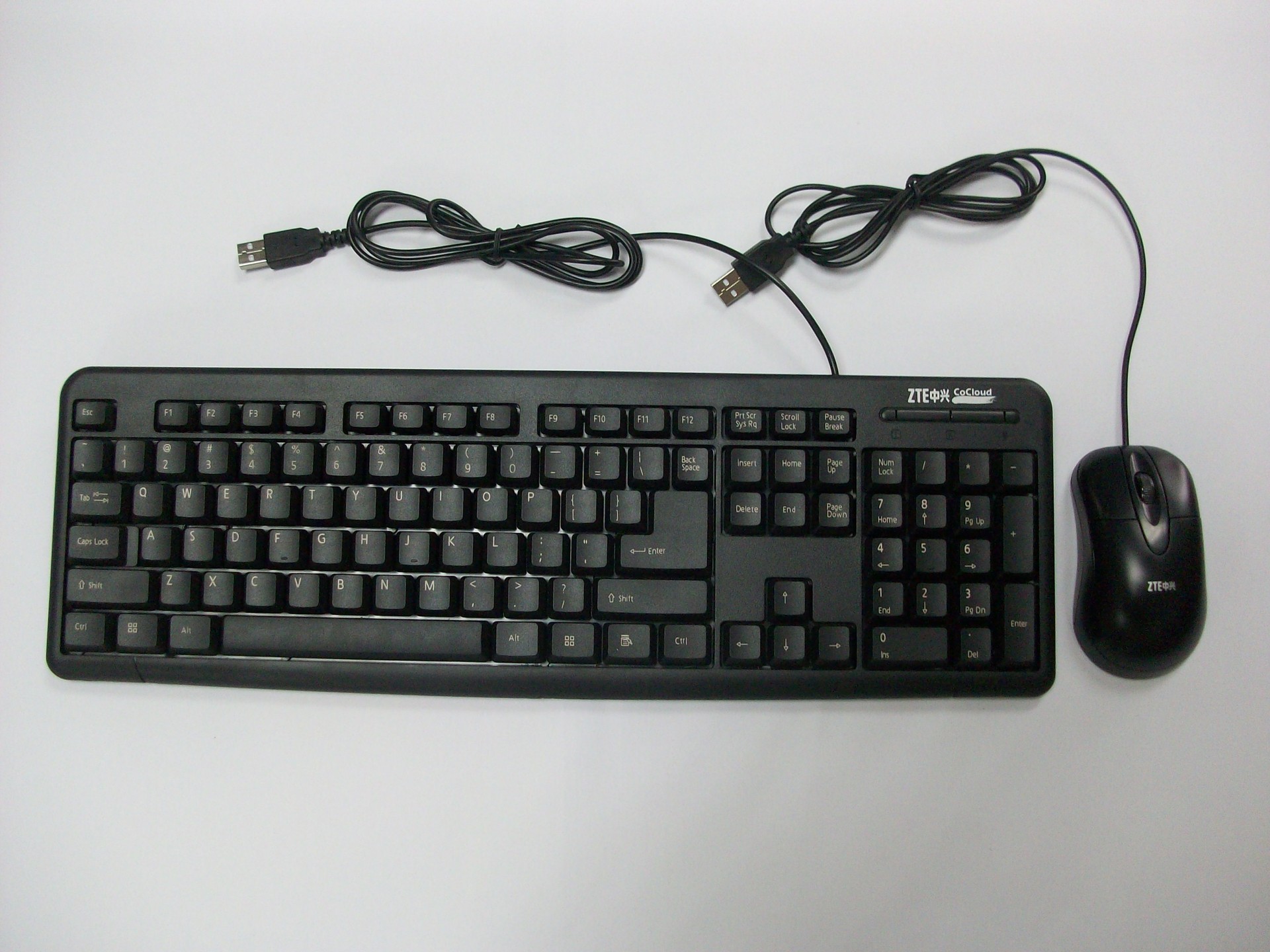 供应厂家批发便宜低价双usb接口键盘鼠标套装