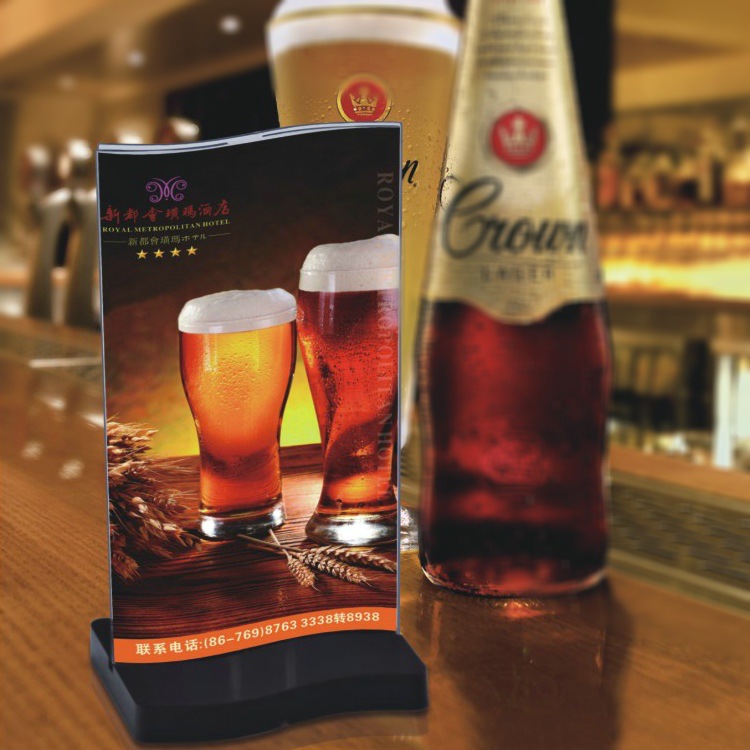 亚克力双面台卡台牌 酒吧ktv酒水牌 台签桌牌立牌展示牌100x200