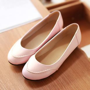 圆头平底鞋厚底