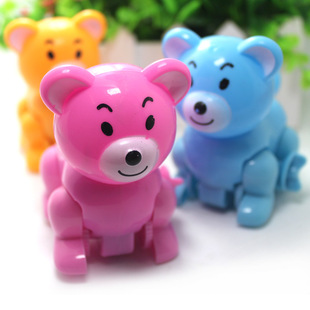 热销发条上链小熊 可爱发条熊玩具 多色混发批发新奇特