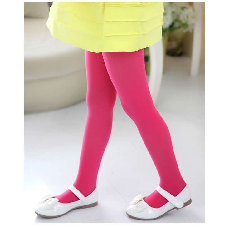 批发华纳2240儿童天鹅绒竹纤维糖果彩色连裤袜女童打底舞蹈丝裤袜