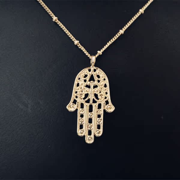 速卖通 ebay 敦煌热卖 欧美外贸饰品厂家批发 法蒂玛之手 项链