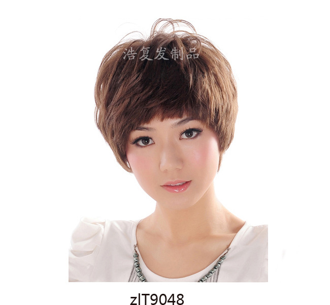 【浩复合成发纯手工女士假发套】假发批发代理加盟 厂家直销