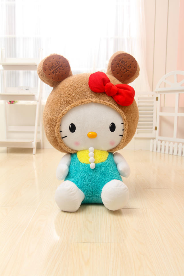 饼干hellokitty猫凯蒂猫kt公仔布娃娃抱枕生日礼物毛绒玩具