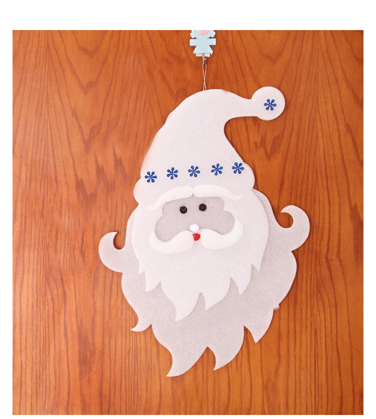 圣诞节圣诞装饰品 圣诞奔跑老人窗贴 圣诞老人立体泡沫贴画 一张