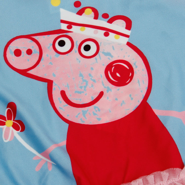 2014夏季新品 peppa pig 佩佩猪 外贸女童连体吊带裙泳装 r4756