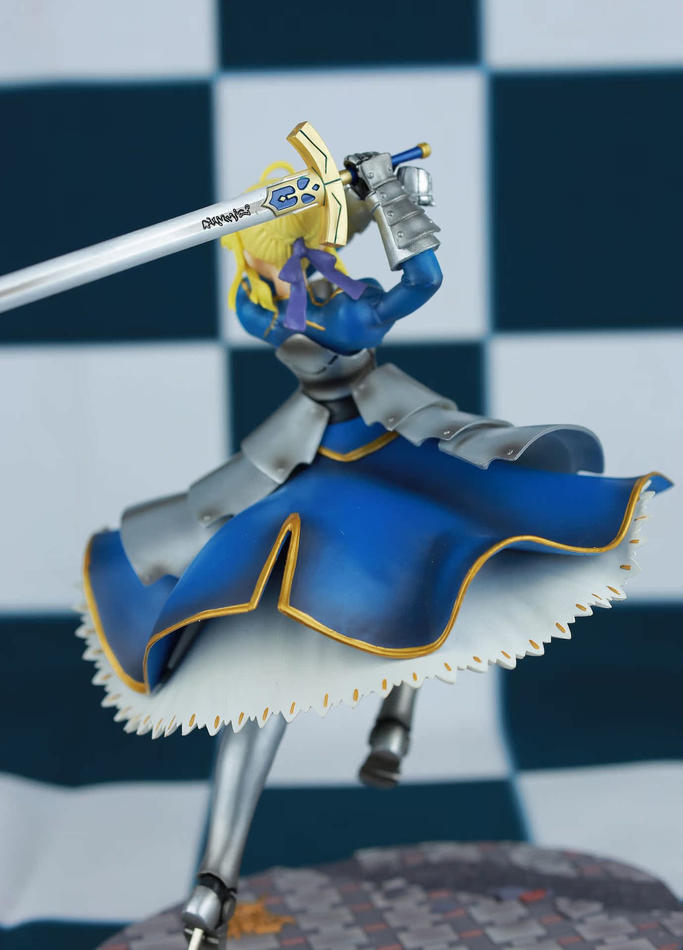 大玩家动漫手办批发 超合金 fate/zero saber 蓝塞巴 可动