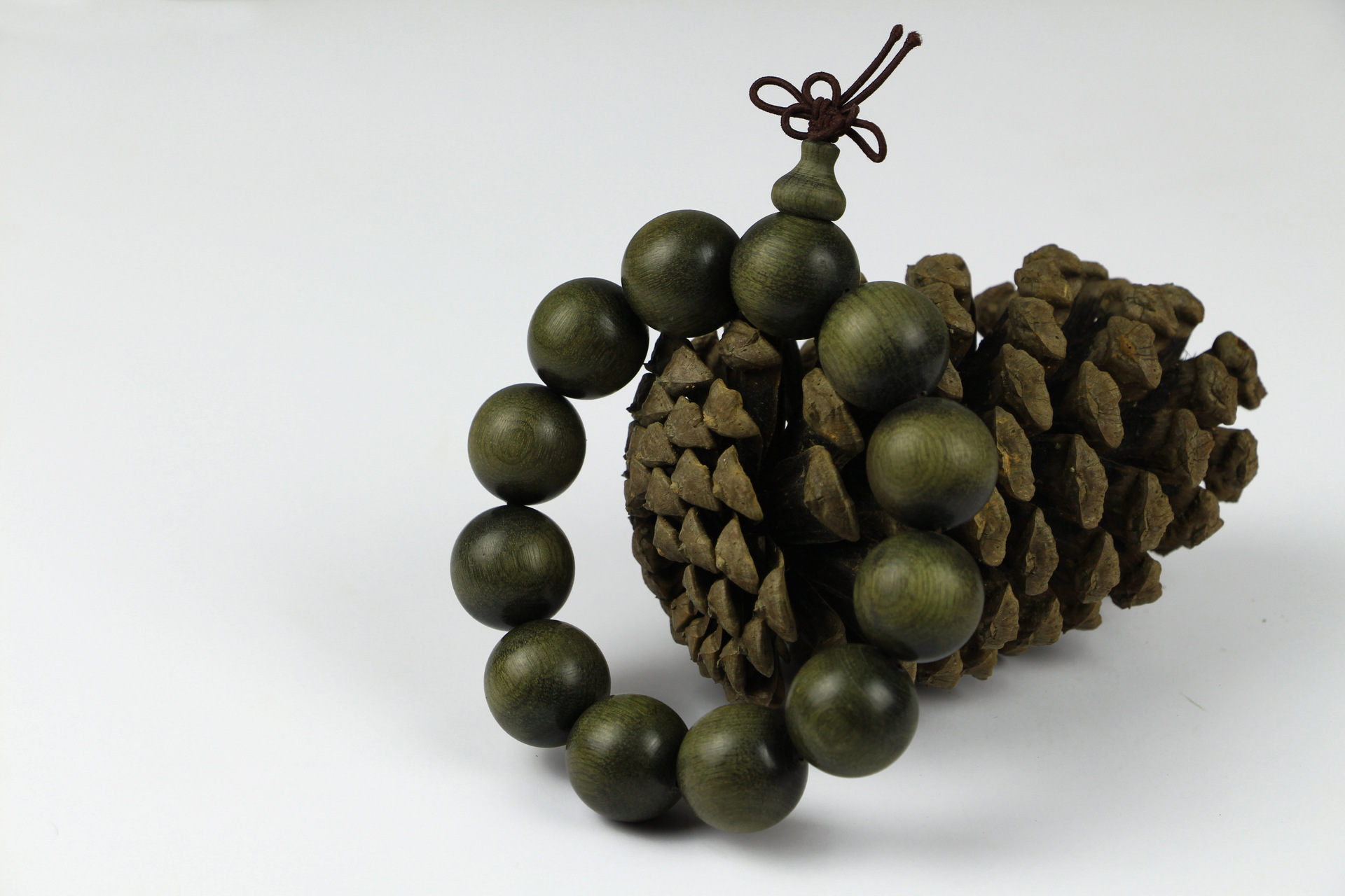 阴沉木水波纹佛珠手串20mm金丝楠木佛珠 乌木猫眼念珠 厂家批发