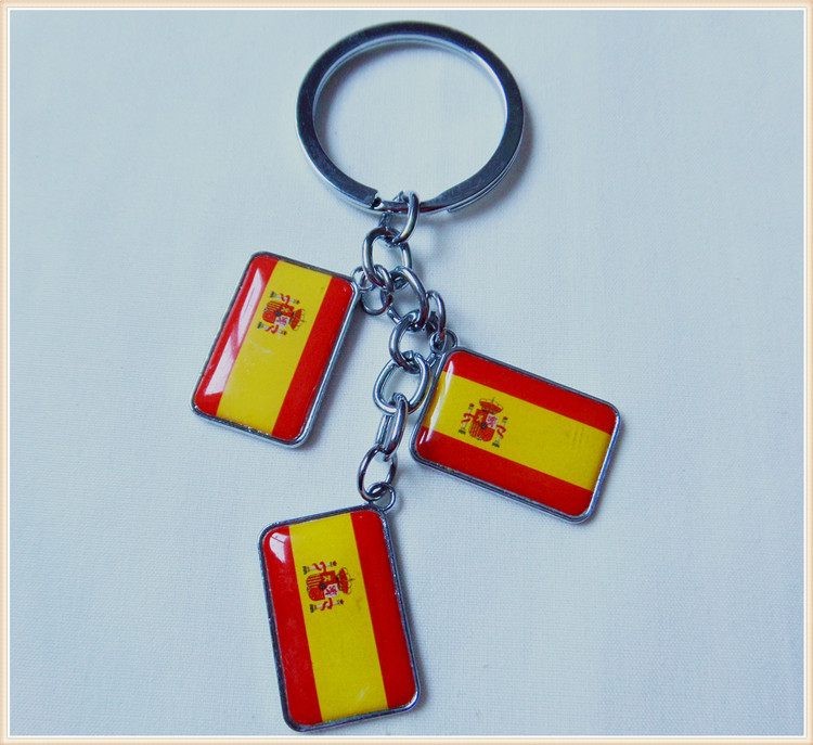 滴胶点漆钥匙扣 国旗钥匙扣 金属钥匙扣