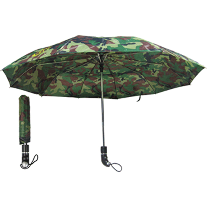 丛林迷彩全自动军用雨伞