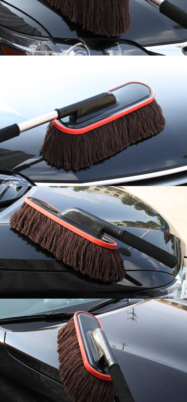 大亮丽汽车用品擦车蜡拖 洗车拖把汽车掸子 洗车除尘伸缩洗车刷子