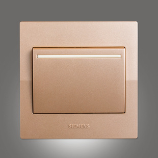 西门子面板西门子开关插座悦动系列香槟金色一开双控开关面板