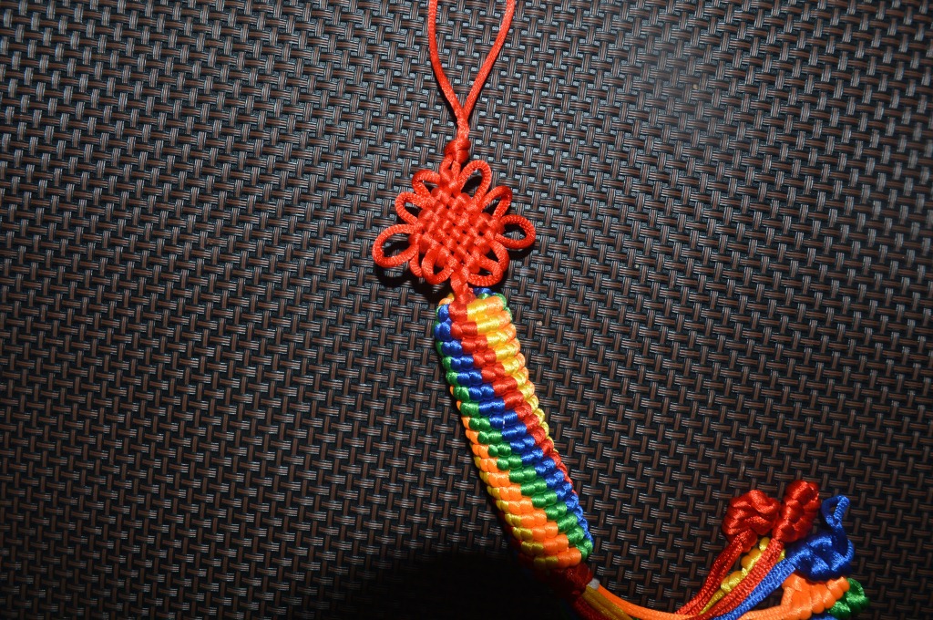 藏传佛教金刚结车挂车饰 圆柱体金刚结 宗教用品