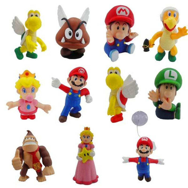 东莞厂家直销玛丽奥超级玛丽马里奥pvc塑胶公仔玩具 abs pp