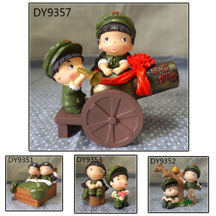 最新革命爱情系列八荣八耻 创意小礼品 婚房装饰品树脂摆件 小号