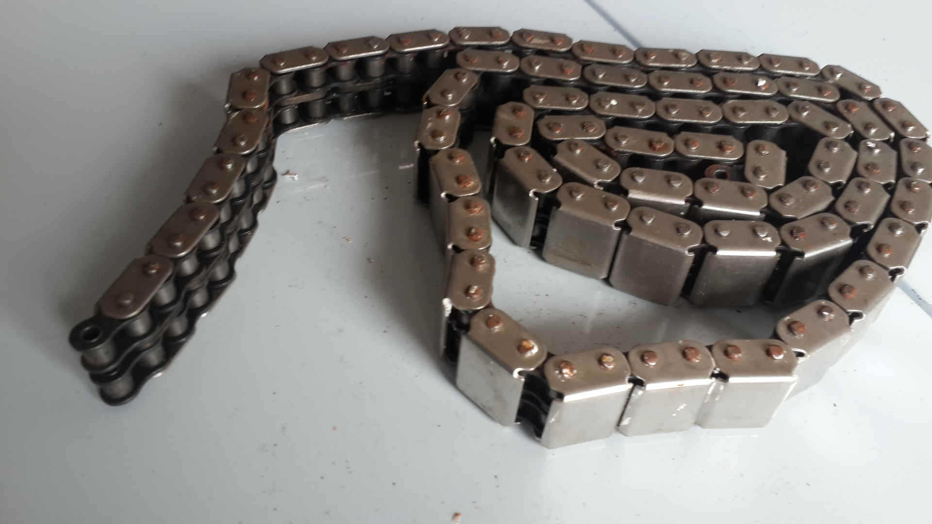 差速流水线 顶升平移机链条4分双排不锈钢坦克链