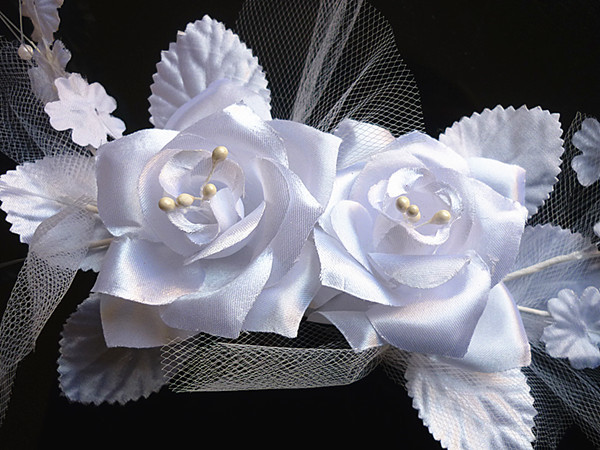 白色新娘头花头饰发饰发夹新娘饰品批发 ts0235