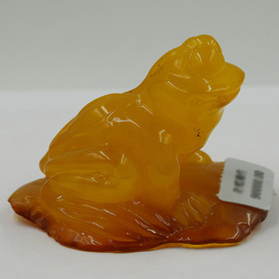 凯米瑞奇 坤润琥珀 波罗的海 纯天然琥珀波兰工艺 老蜡青蛙雕件