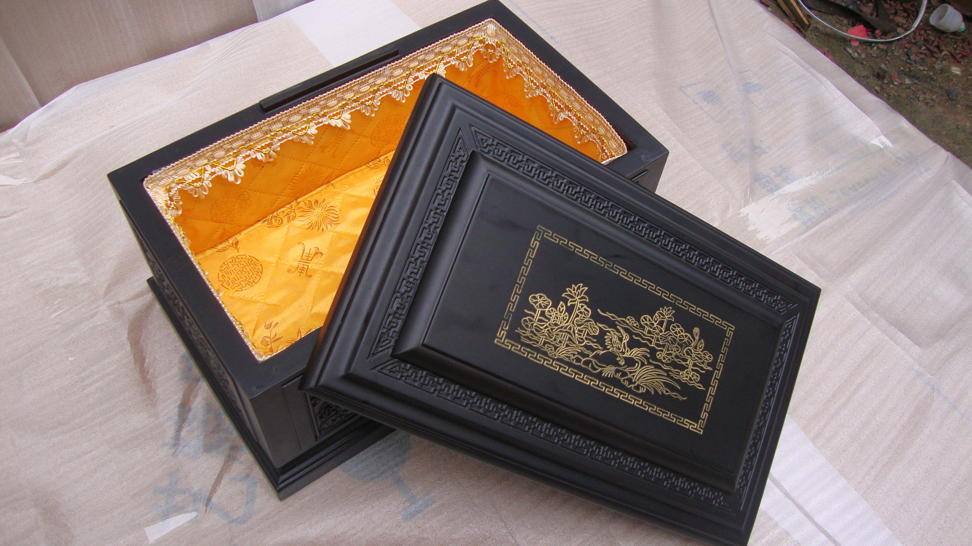 厂家直销木制品工艺骨灰盒木制东阳红木清明上河图新