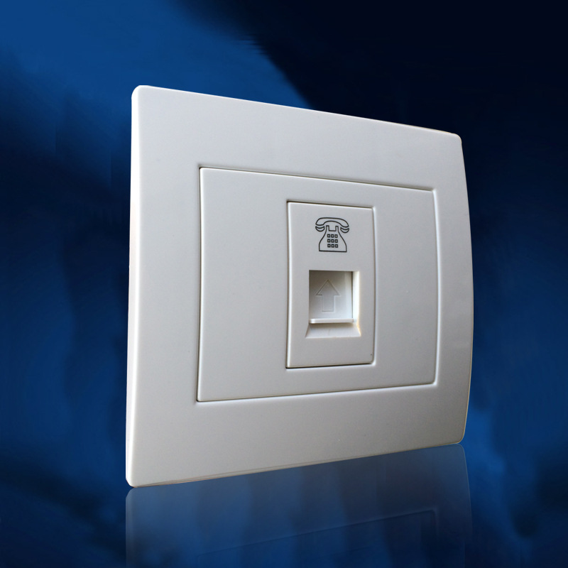 fiko 欧式开关 一位电话插座 网线网口插座 80*80 雅白e1系列