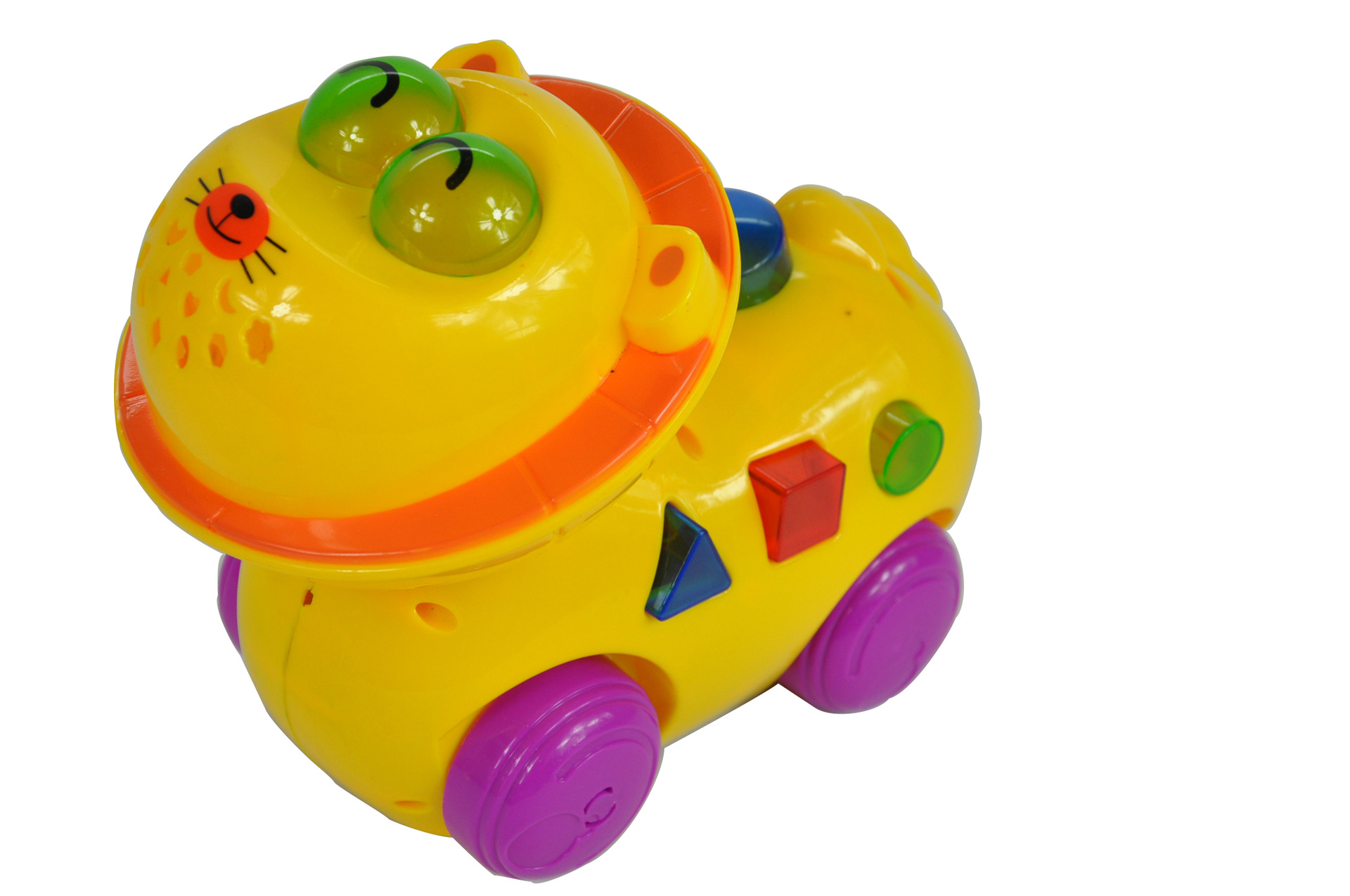 达贝 新品万向电动玩具狮带七彩投影 3c认证益智音乐动物玩具包邮