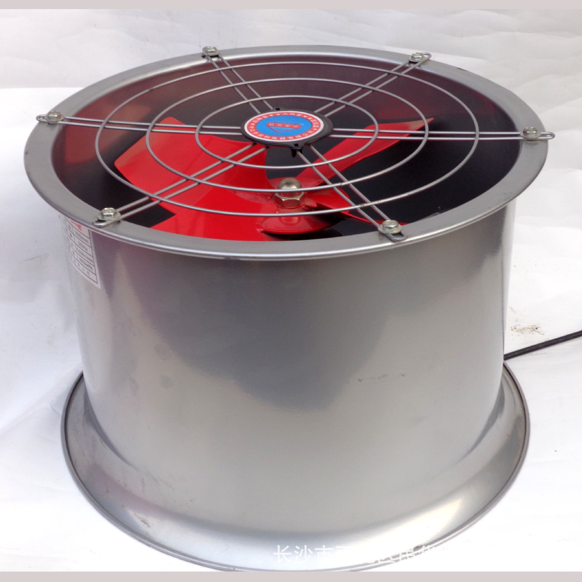 350mm工业圆通高速排气风扇 工业圆筒抽风机 低噪音轴流强力风机