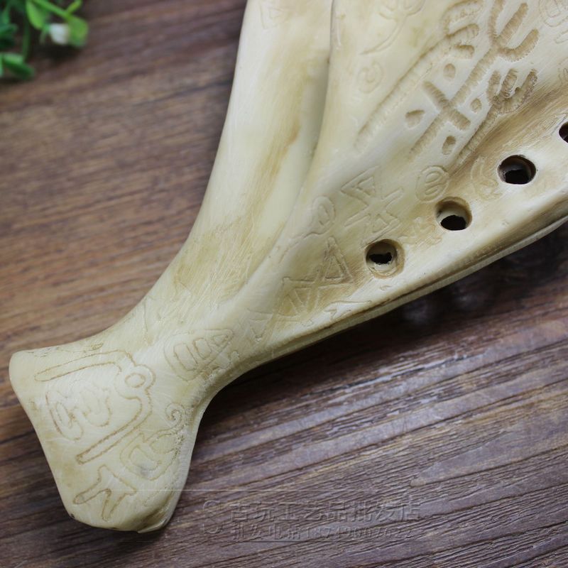 古玩杂项工艺品收藏仿古手工雕刻甲骨文摆件骨头摆件装饰品