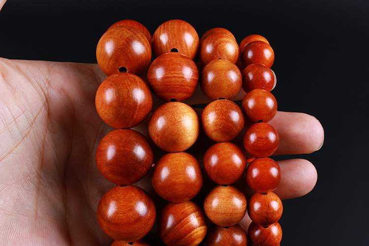 悦盘厂销 批发印尼全透光血龙木手串108颗手链 男女精品佛珠