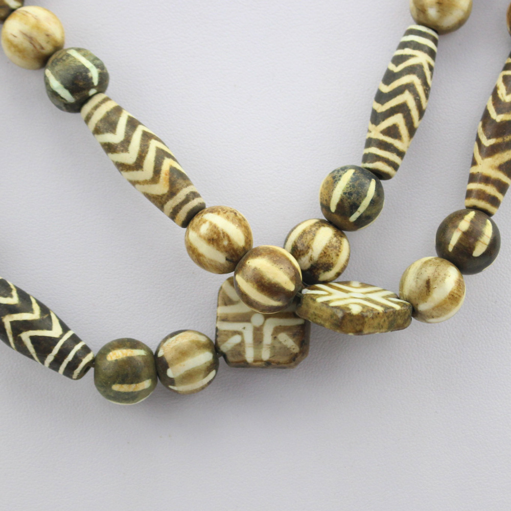 尼泊尔天然木化石天珠树化玉玛瑙邦迪克木珠西藏佛珠隔珠配饰批发